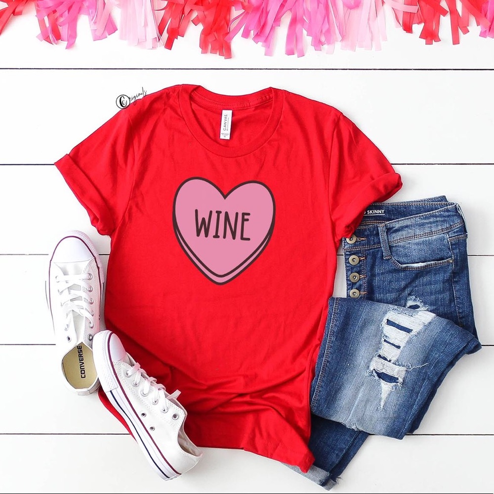 Wine Heart Graphic Tee